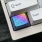 1/1.25/1.75/2U Titanium Alloy Anodizing Artisan Keycaps for Mechanical Keyboard Personalized Keycaps -Ice Crystal Blue/Grey